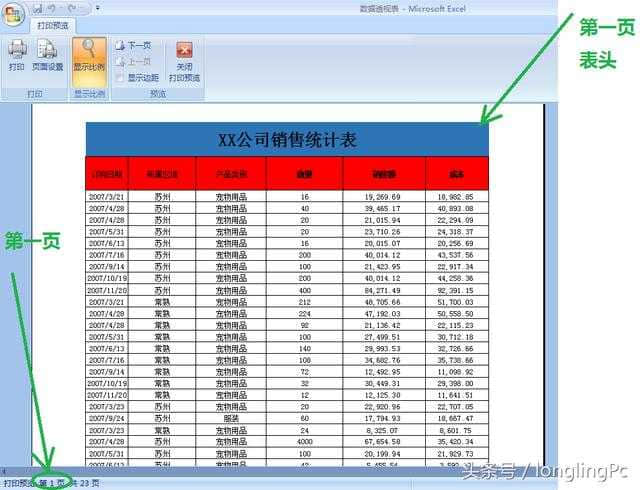 利用打印標題為電子表格每頁自動加表頭!-excel打印每頁都有表頭